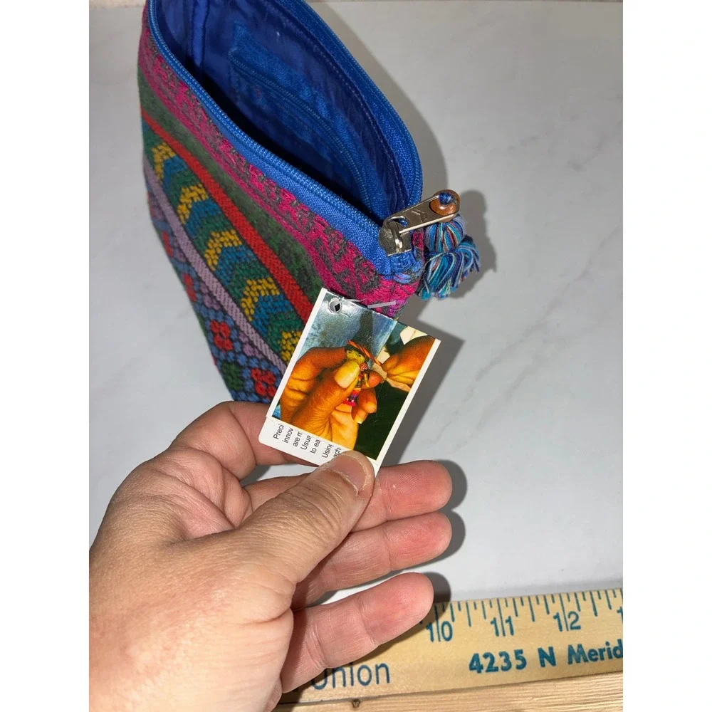 Precious Hands Multicolor Woven Pouch - Small - Artisan hand-woven